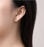 周六福S925銀愛(ài)心耳釘耳飾經(jīng)典符號生日禮物BY097443 一對 曬單實(shí)拍圖