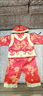 歐遙小孩衣服一周歲衣服男童春秋抓周禮服兒童唐裝百天生日滿(mǎn)月周歲服 紅色3 長(cháng)壽福春秋款 90 /適合12-18個(gè)月 曬單實(shí)拍圖