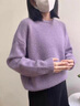 紅蜻蜓毛衣女2025年新款女裝長(cháng)袖針織衫女士上衣套頭線(xiàn)衣打底衫t恤 紫色 均碼 （推薦80-130斤） 曬單實(shí)拍圖
