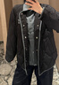鴨鴨（YAYA）2025撞色襯衫領(lǐng)羽絨服女裝輕薄氣質(zhì)通勤假兩件短款羽絨小外套XH 粉色 M (160) 曬單實(shí)拍圖