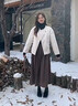 歐迪惠（Oudihui）2025年新款小香風(fēng)連衣裙女秋冬季搭配一整套高級感韓劇套裝女裙子 杏色外套+咖色打底+咖色裙 M 【建議95-110斤】 曬單實(shí)拍圖