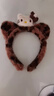 貓耳朵毛絨發(fā)箍豹紋KT貓醬發(fā)箍女洗臉化妝頭箍卡通發(fā)飾 虎紋白貓特惠/ 曬單實(shí)拍圖