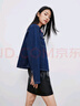 Basic House/百家好撞色牛仔外套單寧色設計感小個(gè)子短款牛仔衣女 藍色 L 曬單實(shí)拍圖