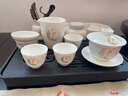 豹霖德化羊脂玉茶具功夫套裝中式輕奢茶盞茶杯辦公室白瓷茶壺蓋碗套組 10頭羊脂玉-蓋碗-中式窗花 無(wú)規格 曬單實(shí)拍圖