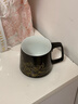 叁旬千里江山溫感變色水杯高檔陶瓷茶杯馬克杯家用中式辦公室咖啡杯子 千里江山_溫感水杯【雅黑】 曬單實(shí)拍圖