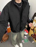 主意范（ZHUYIFAN）夾克男三防美式飛行春秋穿搭一整套立領(lǐng)棒球服外套短款工裝沖鋒衣 黑色夾克 L 110-130斤 曬單實(shí)拍圖