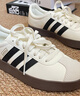 adidas「T頭鞋」VL COURT復古休閑板鞋德訓鞋男女阿迪達斯輕運動(dòng) 漢玉白/黑色/樹(shù)脂黃   37 曬單實(shí)拍圖