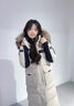 QYGY東北加厚白鵝絨羽絨服女長(cháng)款過(guò)膝新款超厚極寒工裝毛領(lǐng)派克服外套 女士燕麥色 真貉子大毛領(lǐng) M  90鵝絨420g（建議100-123斤） 曬單實(shí)拍圖