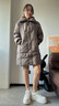 雪中飛羽絨服女中長(cháng)款2025冬拼接翻領(lǐng)毛領(lǐng)寬松保暖厚外套31092 咖啡色 S (160/84A) 曬單實(shí)拍圖