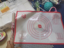 展藝鉑金硅膠揉面墊套裝 60*40揉面墊+搟面杖+切面刀搟面皮中秋月餅 曬單實(shí)拍圖