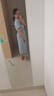 百圖betu女裝2025夏季新款短袖連衣裙廳里廳氣抽繩收腰裙子女2505T70 灰蘭 S 曬單實(shí)拍圖