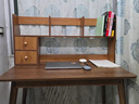 賽初書(shū)桌書(shū)架一體學(xué)生家用學(xué)習桌簡(jiǎn)易成人辦公電腦桌臥室靠墻寫(xiě)字桌子 【推薦】單桌胡桃色100*55*75CM 曬單實(shí)拍圖