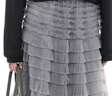 DZZIT地素半身裙春秋交疊摩登個(gè)性百搭裙子女3J1S4181E 中灰色 M 曬單實(shí)拍圖