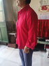 七分袖純色襯衫女春夏季洋氣寬松顯瘦百搭上衣休閑簡(jiǎn)約垂感襯衣 酒紅色 3XL （125-135斤） 曬單實(shí)拍圖