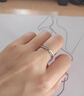 芯奢999純銀素圈戒指女士百搭足銀開(kāi)口戒小眾輕奢指環(huán)食指戒生日禮物 繁星戒指 曬單實(shí)拍圖