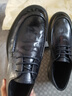 金利來(lái)（Goldlion）男鞋 冬季加絨保暖棉鞋 男士圓頭系帶厚底增高商務(wù)正裝棉皮鞋男 黑色 40 比標準碼皮鞋偏大一碼 曬單實(shí)拍圖