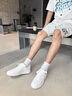 卡賓板鞋男鞋秋季透氣2025新款低幫小白鞋男士休閑鞋百搭潮流鞋子男 5510白色02 41 曬單實(shí)拍圖