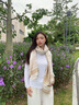 恒源祥圍巾女秋冬季2025新款歐美輕奢羊絨披肩外搭保暖黑白圍脖 卡其色 曬單實(shí)拍圖