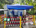 麓格立戶(hù)外遮陽(yáng)棚伸縮雨棚野外燒烤四腳帳篷庭院擺攤簡(jiǎn)易折疊加厚停車(chē)棚 藍色四角戶(hù)外帳篷【加厚3*3】 曬單實(shí)拍圖