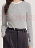 森馬（Semir）[商場(chǎng)同款]長(cháng)袖T恤女緊身簡(jiǎn)約百搭2025春圓領(lǐng)打底衫101125101007 曬單實(shí)拍圖