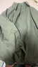 紫涵（ZIHAN）紫涵綠色長(cháng)袖襯衫短外套女春季森系小個(gè)子寬松慵懶上衣 苔蘚綠 M 曬單實(shí)拍圖
