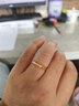周大福 碎碎冰碎碎金黃金戒指工費220 12號,約2.15g EOF1216 曬單實(shí)拍圖