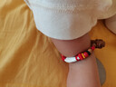 飾薇寶寶核桃木防驚嚇紅繩手鏈嬰幼兒黑狗牙朱砂豬驚骨腳鏈壓驚手繩QC 狗牙豬驚骨桃籃手鏈【0-4歲】 曬單實(shí)拍圖