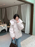 ONLY2024冬季新款90白鴨絨減齡蓬松云朵感連帽羽絨服女|125423014 C00浮巖灰色 XS 曬單實(shí)拍圖