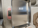 onlycook 304不銹鋼蒸涼皮盤(pán)腸粉蒸盤(pán)托盤(pán) 家用茶水盤(pán)烤魚(yú)盤(pán)涼皮鑼鑼 小號 曬單實(shí)拍圖