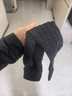 浪莎（LangSha）品牌秋冬季保暖護膝蓋襪子男女同款加長(cháng)防滑關(guān)節加厚護腿護膝襪子 黑色[加厚保暖] 1雙 2XL [建議體重140-160斤] 曬單實(shí)拍圖