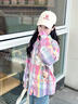 女童襯衫超好看2025春秋新款兒童長(cháng)袖格子襯衣小女孩秋裝上衣洋氣 襯衫外套【含小熊鏈條掛件】 150 曬單實(shí)拍圖
