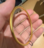 金至尊（3D-GOLD)黃金手鐲實(shí)心古法素圈鐲子結婚三金送女友老婆媽媽生日禮物計價(jià) 硬金空心款58號7.17克（配珠寶禮盒） 曬單實(shí)拍圖