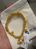 瑞諾黃金木馬盤(pán)纏手鏈女999足金琺瑯愛(ài)心財神錢(qián)串子生日禮物送女友 黃金碎金小馬盤(pán)纏手鏈 金重約9.247g 曬單實(shí)拍圖