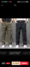 干活工作服褲子直筒寬松耐磨長(cháng)褲棉質(zhì)休閑工裝褲男電焊工勞保褲子 6口袋工裝褲 軍綠+藏藍兩件裝 3XL 185【建議160-180斤】 曬單實(shí)拍圖