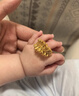 TSL黃金戒指女百褶裙波浪足金戒指送女友老婆中秋節生日禮物 【線(xiàn)下門(mén)店同款】百褶裙戒指18圈口約5.1克 曬單實(shí)拍圖
