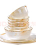 萬(wàn)享耐高溫餐具整套陶瓷碗碟套裝家用套餐碗筷盤(pán)碟喬遷送禮長(cháng)壽葉30頭 曬單實(shí)拍圖