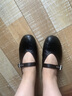 拔佳（Bata）瑪麗珍羊皮書(shū)女2025春復古抓紋羊皮軟底單鞋AUO01AQ5 黑色 37 曬單實(shí)拍圖