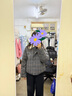 茵曼復(fù)古格紋花苞羽絨服2025冬女裝新款毛絨翻領(lǐng)短款外套 彩格 S 曬單實拍圖