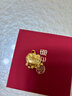 老廟黃金吊墜足金福佑鎖包寶寶周歲長(cháng)命鎖六一兒童節生日禮物 曬單實(shí)拍圖