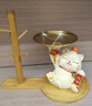 赟婭創(chuàng  )意招財貓玄關(guān)鑰匙收納擺件客廳發(fā)財貓裝飾擺設喬遷之喜搬家禮物 招財福貓+收納木架+平安喜樂(lè )擺臺 曬單實(shí)拍圖
