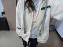 韓惠芷外套女春秋季新款韓版連帽寬松顯瘦潮流百搭中長(cháng)款休閑衛衣女加絨 g171杏色加絨 2XL 【建議140-160斤】 曬單實(shí)拍圖