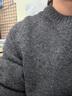 優(yōu)衣庫女裝舒芙蕾圓領(lǐng)針織衫/毛衣毛衫25新款479157 08 深灰色 M 曬單實(shí)拍圖