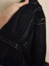 森馬（Semir）牛仔褲女冬季分割抓毛拖地褲2025酷颯風(fēng)顯腿長(zhǎng)彎刀褲109725124008 曬單實(shí)拍圖