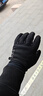EVR防風(fēng)抓絨騎行手套長(cháng)指秋冬季保暖減震自行車(chē) 黑色-加絨加厚 L 曬單實(shí)拍圖