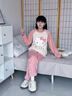 拉布布女童睡衣秋冬季珊瑚絨保暖母女兒童初中生家居服法蘭絨套裝 【圓領(lǐng)加絨款】YM-8513拉布布 110 童10碼 建議高103-113cm 曬單實(shí)拍圖