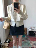 羅蒙西裝半身裙女2024春夏季新款韓版百搭顯瘦a字裙短款職業(yè)包臀裙子 灰色 L 曬單實(shí)拍圖