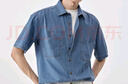 馬克華菲【冰絲牛仔襯衫】夏季薄款短袖男士2025美式復古T恤襯衣外套男裝 曬單實(shí)拍圖