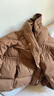 PRICH【匈牙利鴨絨】時尚連帽長款羽絨服冬季新款保暖外套女 85棕色 L 165 曬單實拍圖