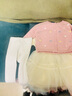 G.DUCKKIDS小黃鴨女童春裝套裝嬰兒童衣服女寶寶1-3歲2連衣裙開衫三件套秋季 GQ039粉色 90 建議20-25斤9個月-1歲 曬單實拍圖