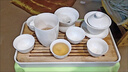 不拙白瓷茶具套裝整套功夫茶具茶杯茶盤(pán)家庭用香雪蓋碗9頭泡茶套裝 曬單實(shí)拍圖